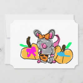 Mausbaby enthüllt Herbst Einladung