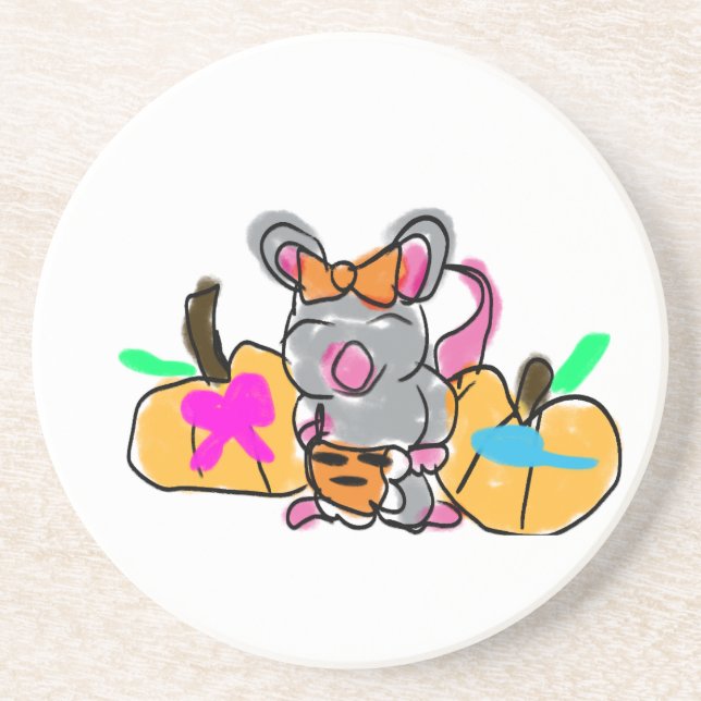 Mausbaby enthüllt Herbst Getränkeuntersetzer (Vorne)