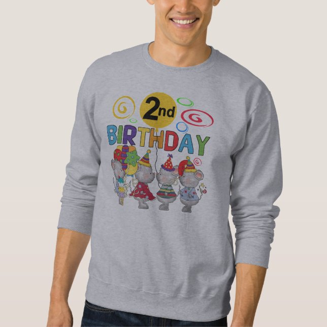 Mäuse 2. Geburtstag T - Shirt und Geschenke (Vorderseite)