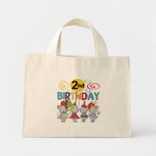 Mäuse 2. Geburtstag T - Shirt und Geschenke Mini Stoffbeutel