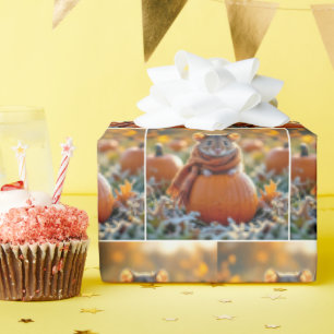Mäuse auf Herbstpumpen Geschenkpapier