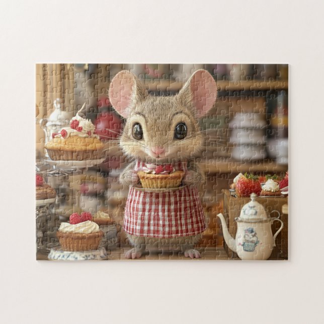 Mäuse-Bäckerei Chef Tiny Tail Whimsical Kitchen Puzzle (Horizontal)