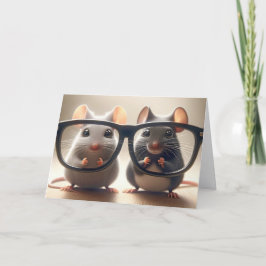 Mäuse durch Brille Geburtstags-Spaß Karte