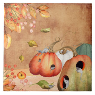 Mäuse Maus Thanksgiving Illustration Fliese