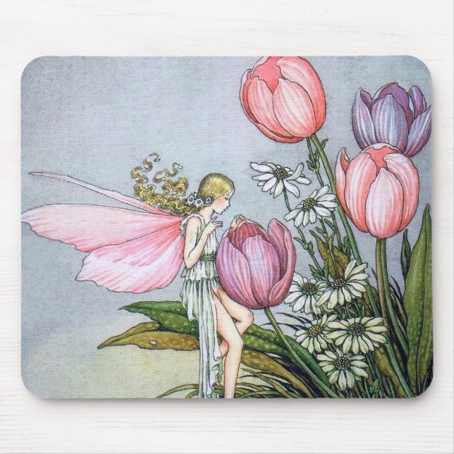 Mäuse Pad Fairy und Tulips Mousepad (Vorne)