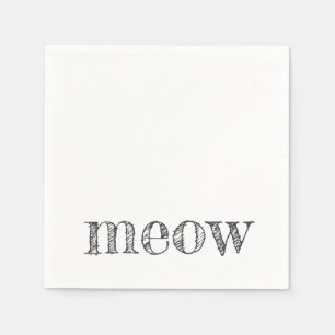 Mäuse Typografie Katzenfrau Liebhaber neuer Kätzch Serviette