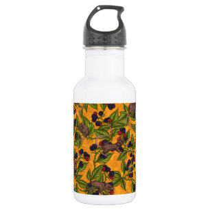 Mäuse und BlackBerry auf gelb Edelstahlflasche