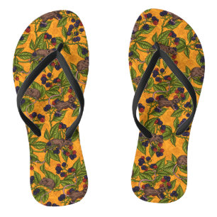 Mäuse und BlackBerry auf gelb Flip Flops
