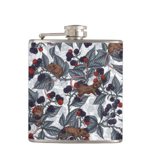 Mäuse und BlackBerry auf weiß Flachmann