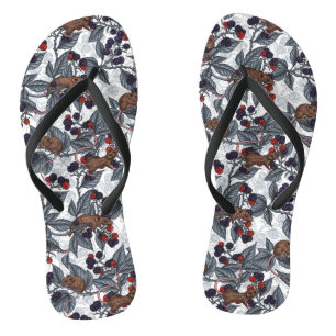 Mäuse und BlackBerry auf weiß Flip Flops