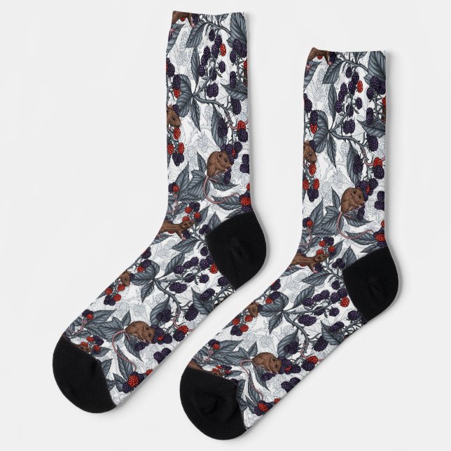 Mäuse und BlackBerry auf weiß Socken (Linkes Detail)
