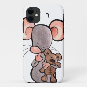 Mäuse- und des Teddybärenillustrierter Case-Mate iPhone Hülle