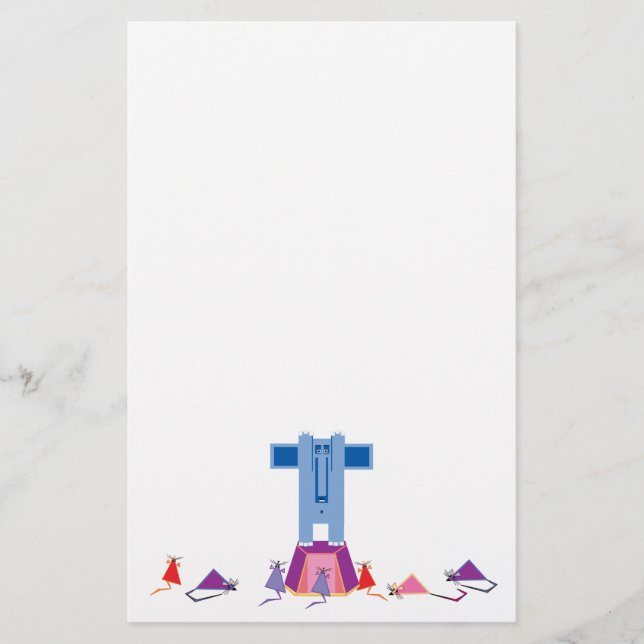 Mäuse und Elefanten Briefpapier (Vorderseite)