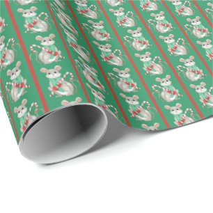 Mäuse und Zuckerstangen Geschenkpapier