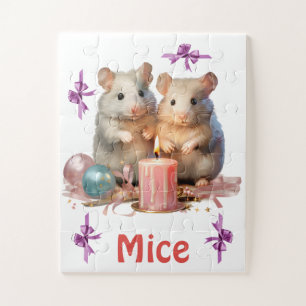 Mäuse Weihnachtspuzzle für Kinder, 5 Jahre alt und Puzzle