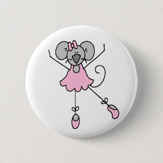 Mäuseballerina Dreiknopf Button