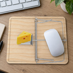 Mausefallen-Illusion – Lustiges Büro-Gag-Geschenk Mousepad