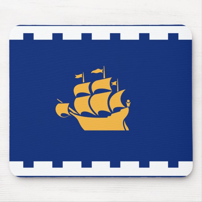 Mausepad mit Flagge von Quebec City, Kanada Mousepad (Vorne)