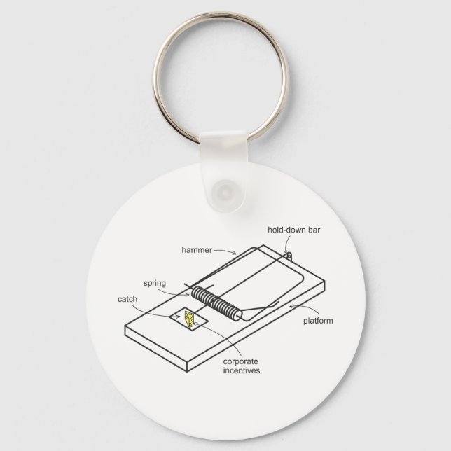 Mausfalle Schlüsselanhänger (Vorderseite)