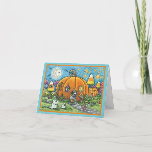 MAUSHAUS HALLOWEEN NOTE CARD Verse Karte (Vorderseite)