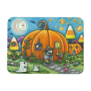 MAUSHAUS, TRICK ODER BEHANDLER HALLOWEWEEN MAGNET
