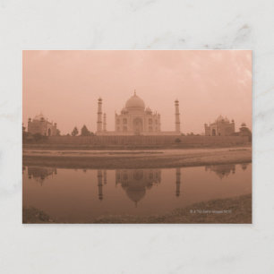 Mausoleum am Flussufer, Taj Mahal, Agra Postkarte