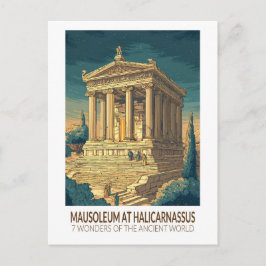 Mausoleum at Halicarnassus 7 Wonders of the World Postkarte