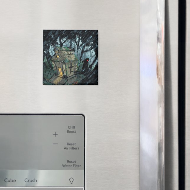 Mausoleum und die Krähe Magnet (In Situ (Kühlschrank))
