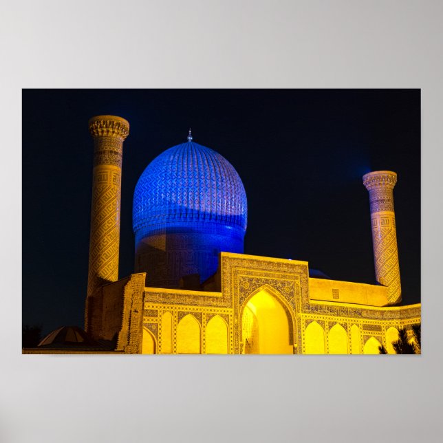 Mausoleum von Amir Timur - Samarkand, Usbekistan Poster (Vorne)