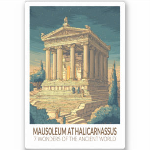 Mausoleum von Halikarnassos 7 Weltwunder Aufkleber