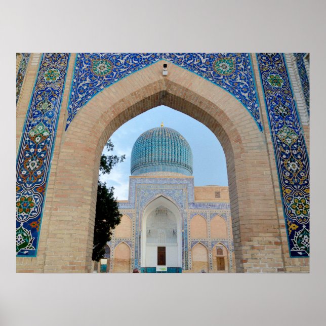 Mausoleum von Timur in Samarkand, Usbekistan Poster (Vorne)