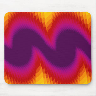 Mauspad, Abstrakte Schallwellen, Helle Farben Mousepad