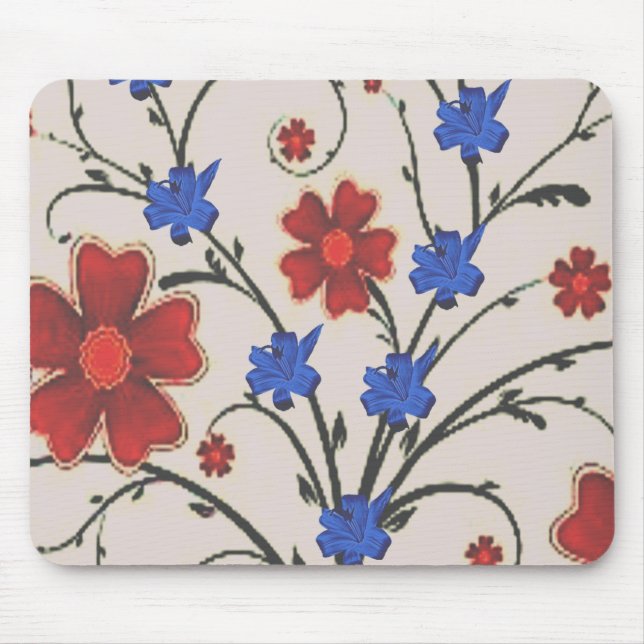 Mauspad Blumenmuster (Vorne)