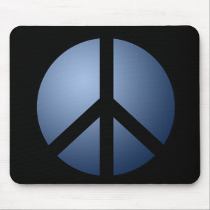 Mauspad Frieden, Schwarz und Blau
