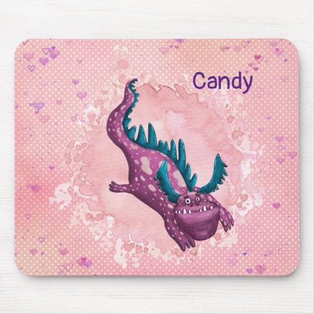 Mauspad für Kinder mit Drachen (Vorne)
