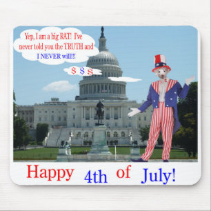 Mauspad. Glückwunsch 4. Ratte/Unclesam Mousepad