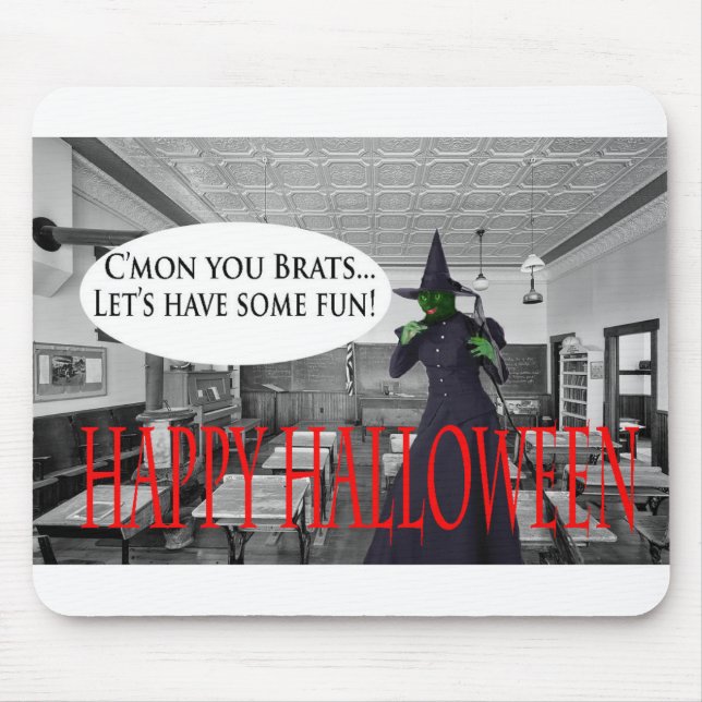 Mauspad. Happy Halloween. KatzenHexe Mousepad (Vorne)