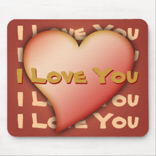 Mauspad, Ich liebe Dich, Herz, Text/Bild anpassen Mousepad