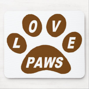 Mauspad-Liebe Paws Brown Mousepad