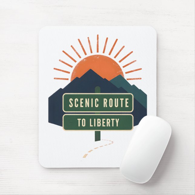 Mauspad 'Malersiche Route zur Freiheit' (Mit Mouse)