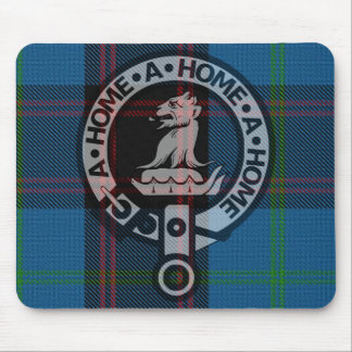 Mauspad mit Clan Home-Wappen und Ancient Tartan