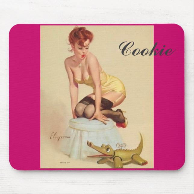 Mauspad mit Cookie-Pin-up (Vorne)