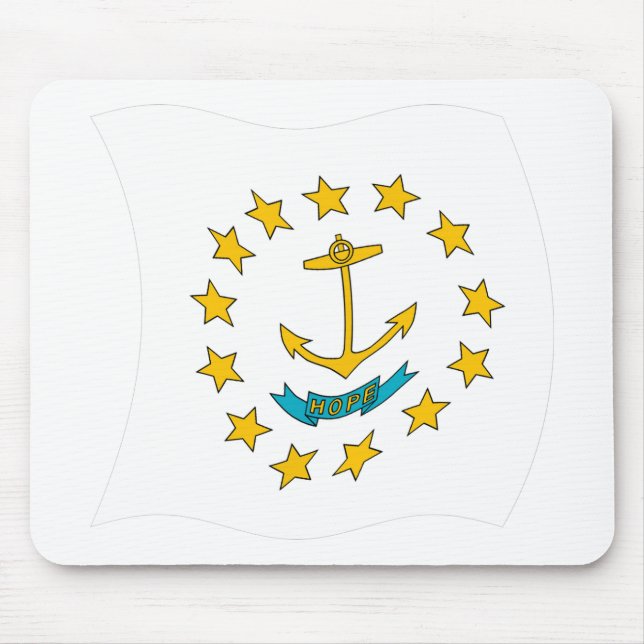 Mauspad mit der Flagge von Rhode Island (Vorne)