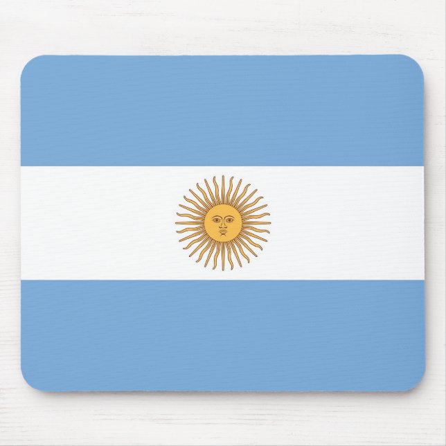 Mauspad mit Flagge Argentiniens (Vorne)