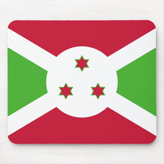 Mauspad mit Flagge Burundis (Vorne)