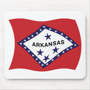 Mauspad mit Flagge von Arkansas
