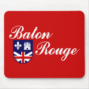 Mauspad mit Flagge von Baton Rouge, Louisiana