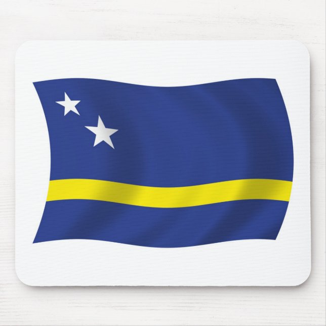 Mauspad mit Flagge von Curaçao (Vorne)