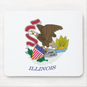 Mauspad mit Flagge von Illinois
