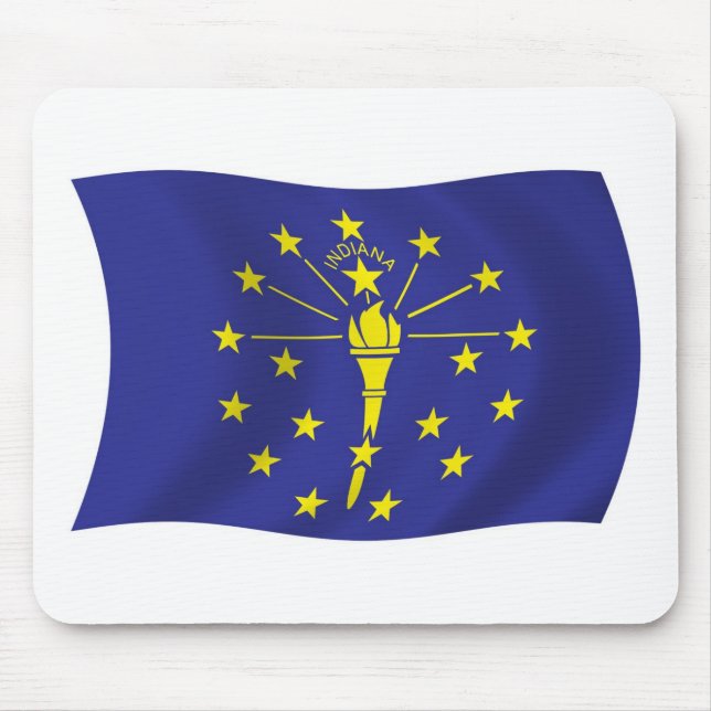 Mauspad mit Flagge von Indiana (Vorne)